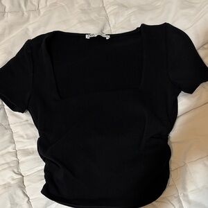 Zara Black Short Sleeve Top